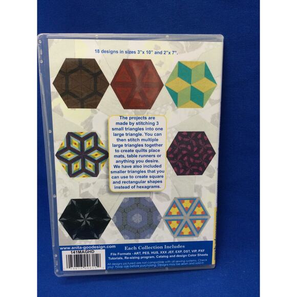 Anita Goodesign Kaleidoscope Quilts Mini Collection 18 Designs - Picture 2 of 7
